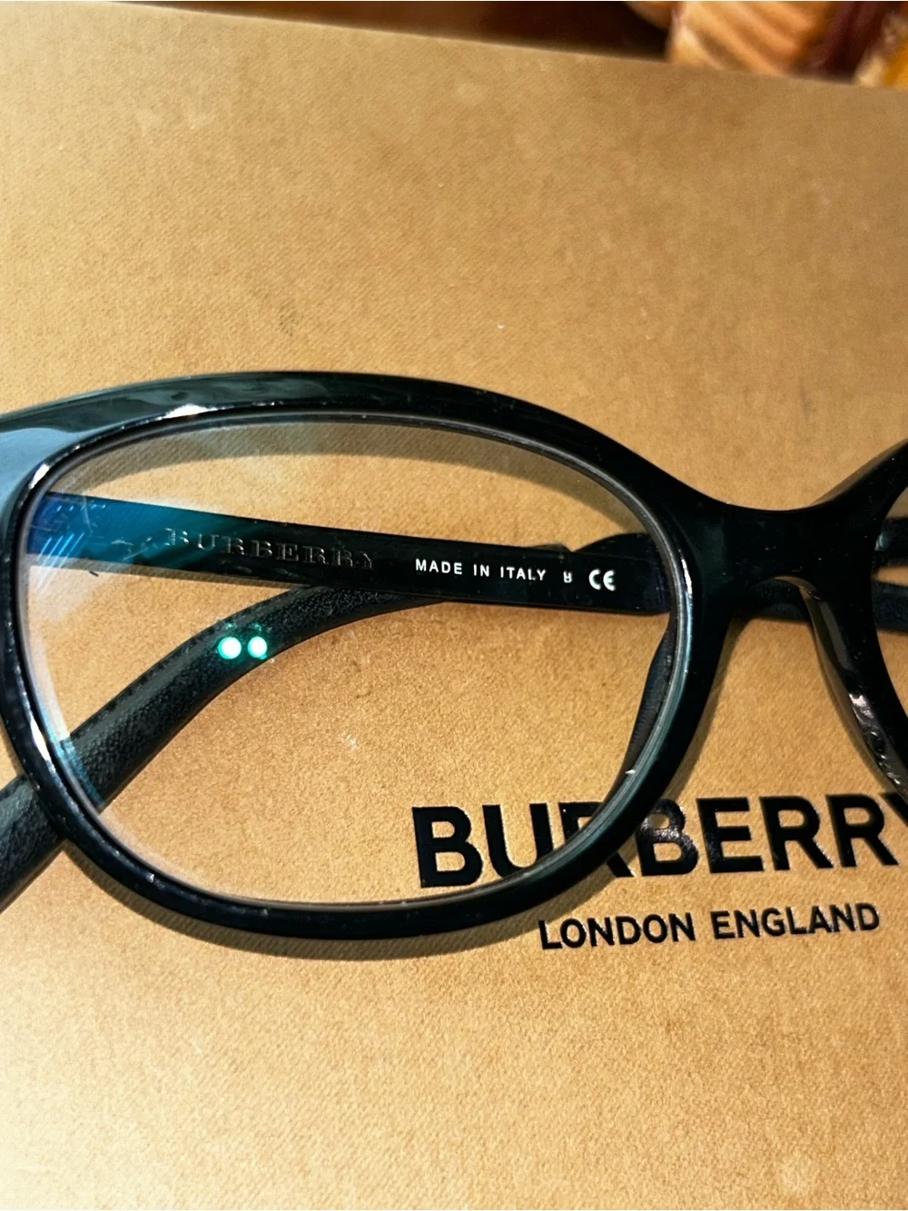 Burberry Black Acetate Wayfarer Glasses B 2148 Q 3001 3428 34▪️17 140 -Used-